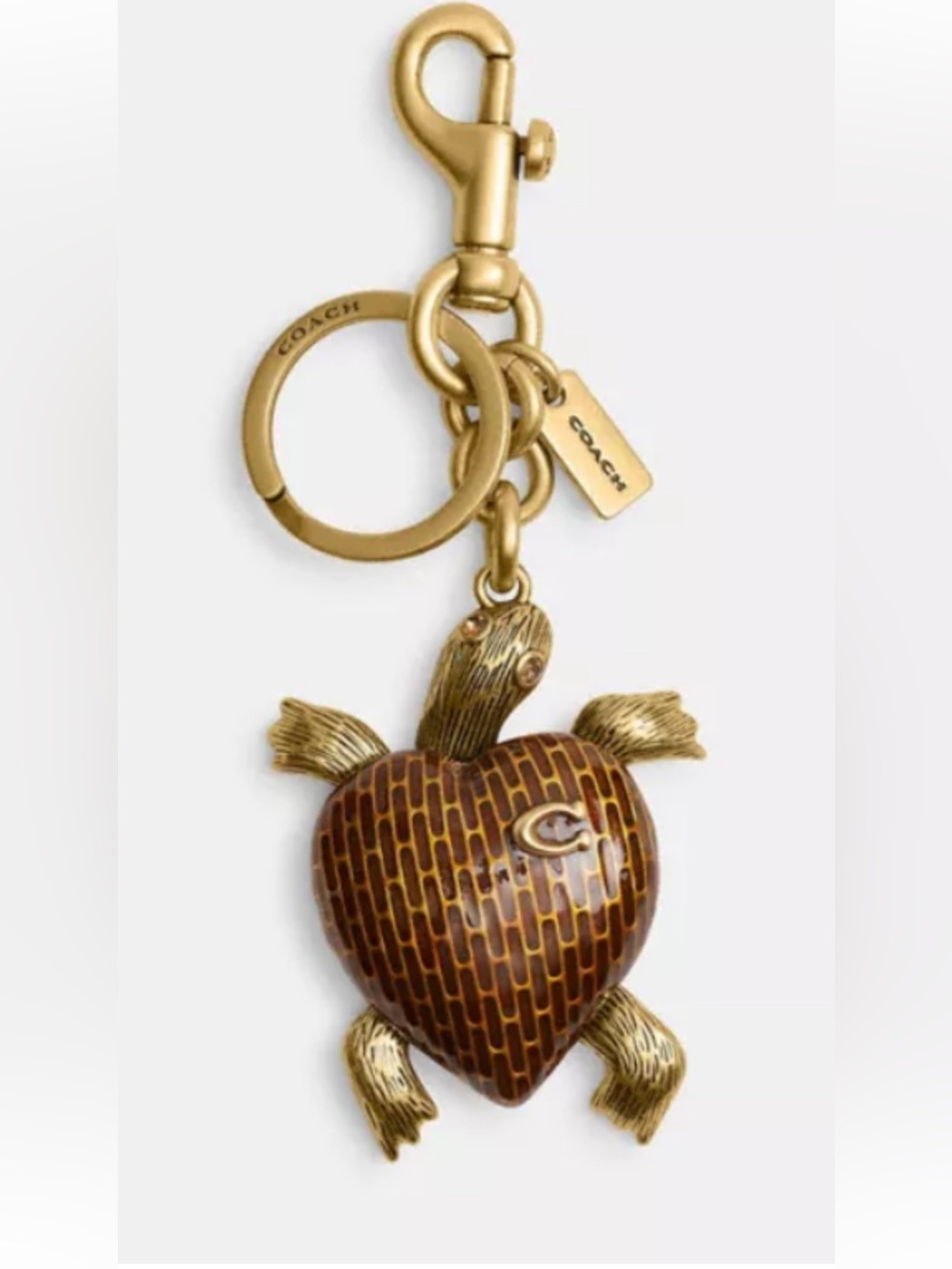 🐢 COACH TURTLE BAG CHARM KEYCHAIN 🐢 NWOT 🐢
